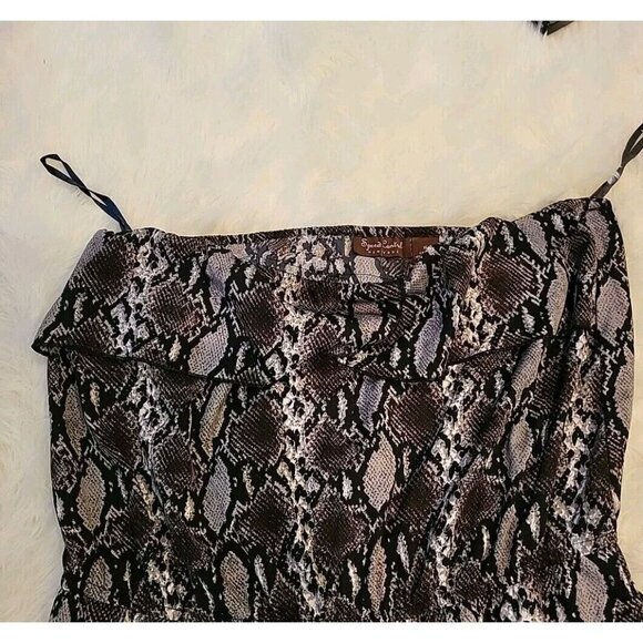 Womens XL Speed Control New York Dress Snake Skin Print EUC Strapless Short - Picture 2 of 9